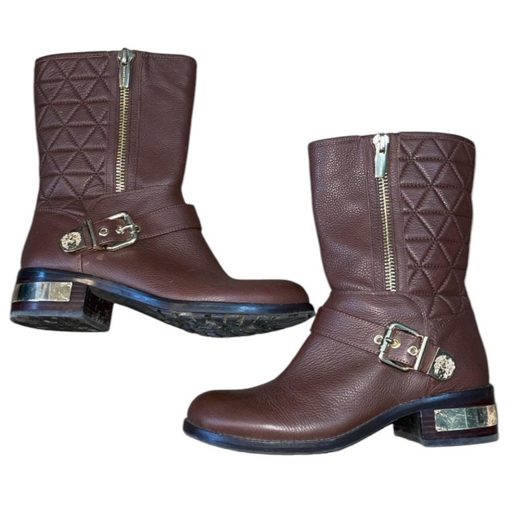Vince Camuto Brown Combat & Moto Boots